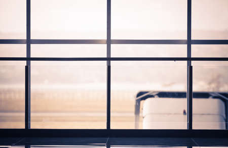 abstract background of terminal window in airportの写真素材