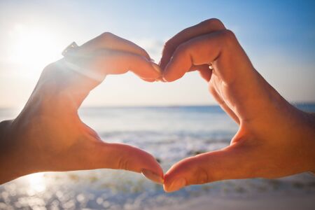love concept of hands heartの写真素材