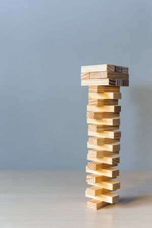 wooden blocks game at copy space backgroundの写真素材