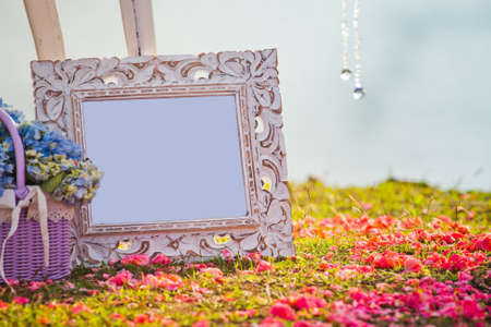 Wedding frame for any textの写真素材
