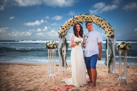 wedding couple just marriedの写真素材