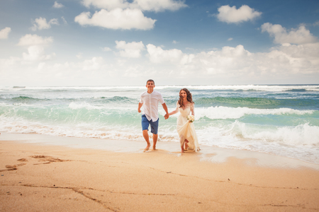 wedding couple just marriedの写真素材