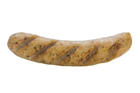 Fried sausage isolate on white background.の写真素材