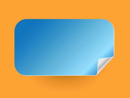 Square sticker curled corner and shadow.  use for web banner, sign, notificationの写真素材