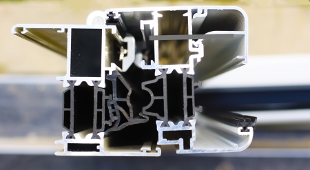 System window frames - Studio node vertical aluminum frameの写真素材