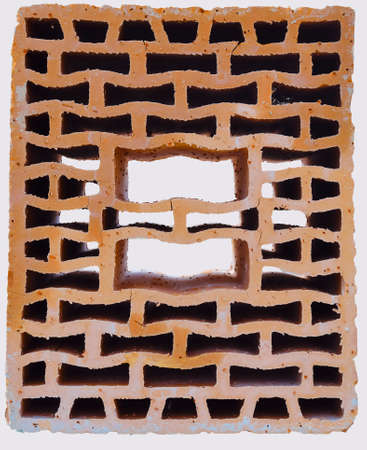 Close up poroton,  used brick stone for Building Construction.の写真素材