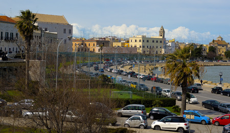 BARI, ITALY - March 8, 2015:  Church San Nicola, rear view from the promenade of Bariのeditorial素材
