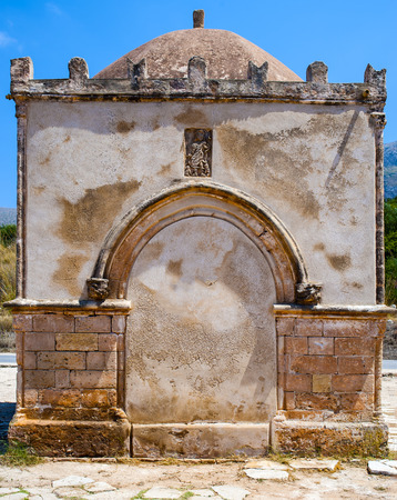 Chapel of Saint Crescentia in San Vito lo Capo Sicily. Italy.Small square chapel built in the thirteenth century in honor of the nurse of St. Vitus, St. Crescentiaの写真素材