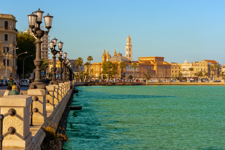 panoramic views of the waterfront of Bari, Apulia - Italyの写真素材