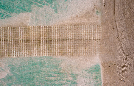 gauze with putty for gypsum plasterboards with matching flapsの写真素材