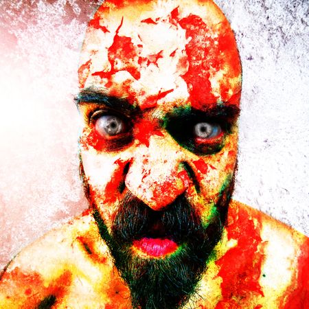 man with monstrous monstrous graphics processing expressions