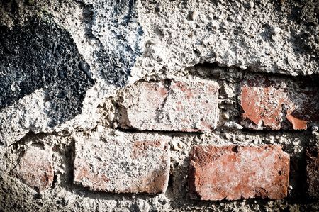 wall texture and asphalt with vignetteの写真素材