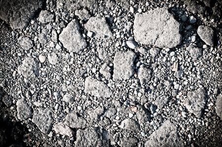 wall texture and asphalt with vignetteの写真素材