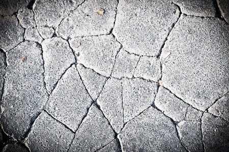 wall texture and asphalt with vignetteの写真素材
