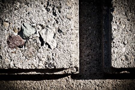 wall texture and asphalt with vignetteの写真素材