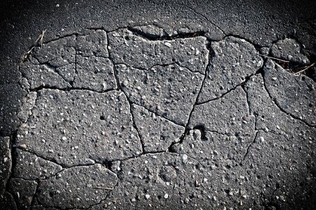 wall texture and asphalt with vignetteの写真素材