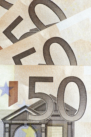 fifty euro billsの写真素材
