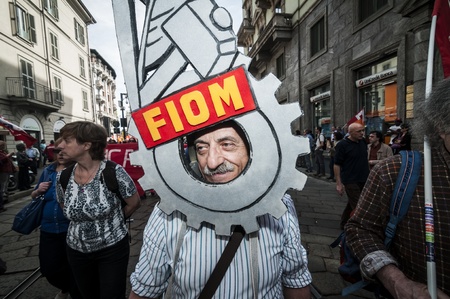 MILAN, ITALY - MARCH, 31 2012: occupy piazza affari manifestationのeditorial素材