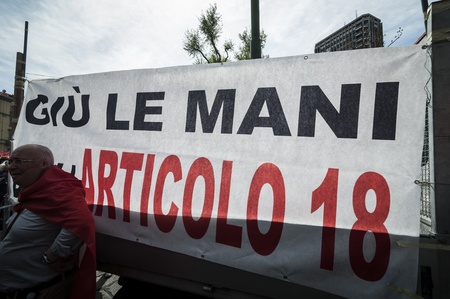 MILAN, ITALY - MARCH, 31 2012: occupy piazza affari manifestationのeditorial素材