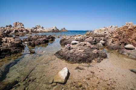 Natural sea landscape in Sardinia on summertimeの写真素材