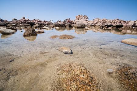 Natural sea landscape in Sardinia on summertimeの写真素材
