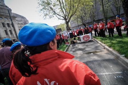 MILAN, ITALY - APRIL 7  City Angels in Milan April, 7 2012  City Angels, Milan voluntary...