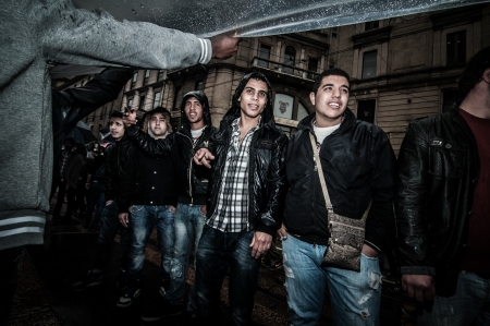 MILAN, ITALY - MAY 1  Mayday manifestation in Milan on May,1 2012  Manifestation for celebration of May 1, annual worldwide event in honor of workers and their rightsのeditorial素材