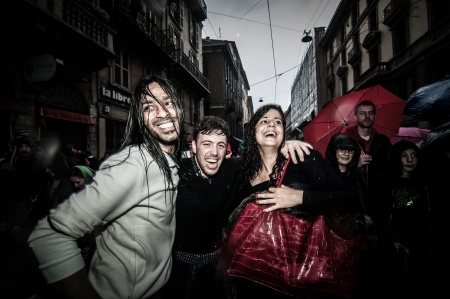 MILAN, ITALY - MAY 1  Mayday manifestation in Milan on May,1 2012  Manifestation for celebration of May 1, annual worldwide event in honor of workers and their rightsのeditorial素材