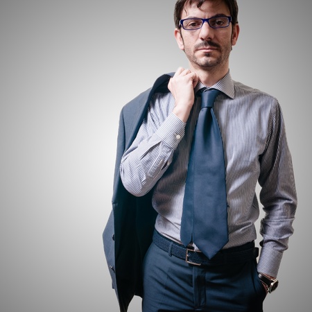 success businessman on white backgroundの写真素材