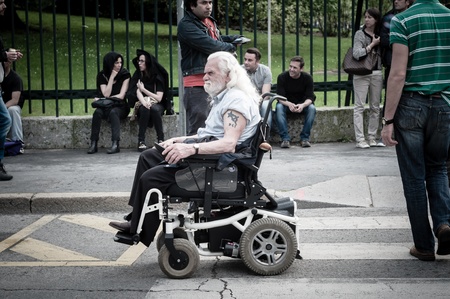 MILAN, ITALY - MAY 1: labor day held in Milan on May 1, 2013. Every year thousands of people taking to the streets to celebrate labor day and to protest against italian austerityのeditorial素材