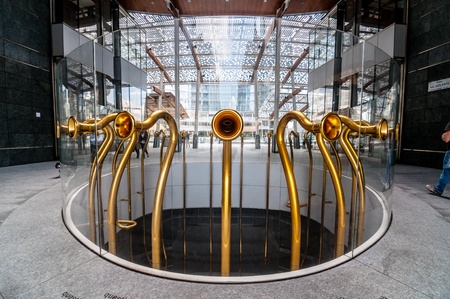 MILAN, ITALY - MAY 8: Unicredit tower on May 8, 2013. Unicredit Tower, in Garibaldi district, 231 meters high, is the tallest Skyscraper in Italy designed by architect Cesar Pelli and is composed of a series of buildings ecosustainableのeditorial素材