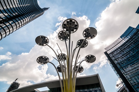 MILAN, ITALY - MAY 8: Unicredit tower on May 8, 2013. Unicredit Tower, in Garibaldi district, 231...