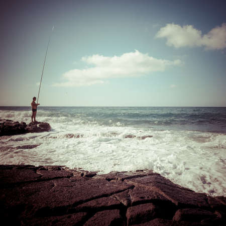 Sardinia Lubagnu beach in Summertimeの写真素材