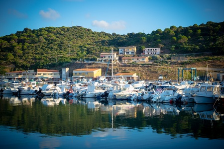 SARDINIA, ITALY - AGOUST 13  Touristic port of Castelsardo on August, 10 2013  the touristic port of...