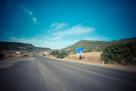 on the road in sardiniaの写真素材