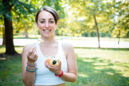 beautiful fit woman at the park