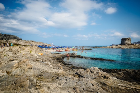 Stintino Sardinia sea landscape in summertime 2013の写真素材