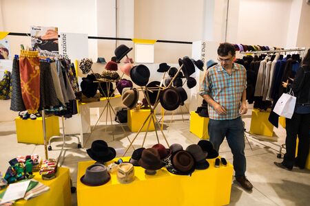 MILAN, ITALY - SEPTEMBER 20: So Critical So Fashion exhibition in Milan on September, 20 2013. Important alternative  fashion exhibition of biologiacal, vegan and recycled materials during Milan Fashion Weekのeditorial素材