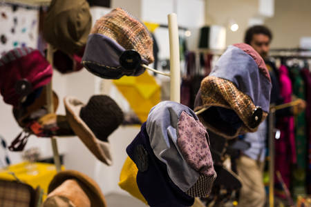 MILAN, ITALY - SEPTEMBER 20: So Critical So Fashion exhibition in Milan on September, 20 2013. Important alternative  fashion exhibition of biologiacal, vegan and recycled materials during Milan Fashion Weekのeditorial素材