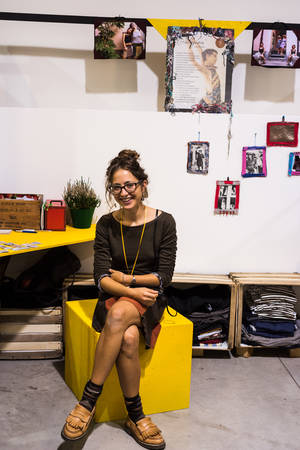 MILAN, ITALY - SEPTEMBER 20: So Critical So Fashion exhibition in Milan on September, 20 2013. Important alternative  fashion exhibition of biologiacal, vegan and recycled materials during Milan Fashion Weekのeditorial素材