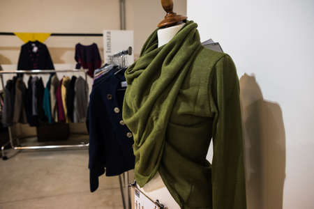 MILAN, ITALY - SEPTEMBER 20: So Critical So Fashion exhibition in Milan on September, 20 2013. Important alternative  fashion exhibition of biologiacal, vegan and recycled materials during Milan Fashion Weekのeditorial素材