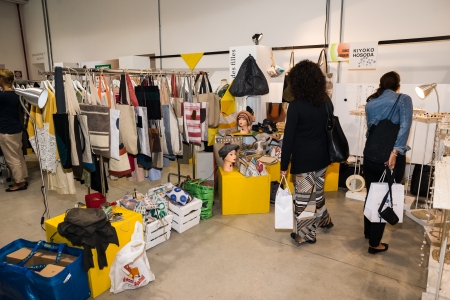 MILAN, ITALY - SEPTEMBER 20: So Critical So Fashion exhibition in Milan on September, 20 2013. Important alternative  fashion exhibition of biologiacal, vegan and recycled materials during Milan Fashion Weekのeditorial素材