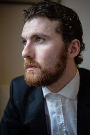 handsome bearded hipster elegant man 