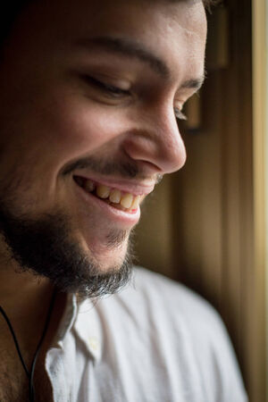 young stylish man lifestyle at homeの写真素材