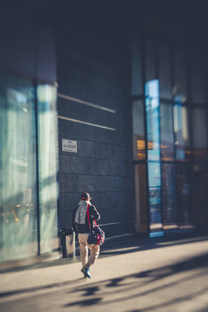 blurred abstract city tilt shift のeditorial素材