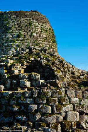 sardinian nuraghe natural landscape in spring timeの写真素材