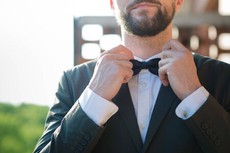 handsome hipster modern elegant man at home
