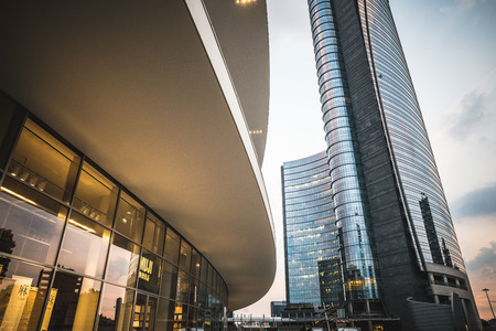 MILAN, ITALY - JUNE 5: Porta Nuova Varesine district on June 5, 2014. Porta Nuova Varesine is one of the largest regeneration projects in Europe, covering a total of over 290,000 square metersのeditorial素材