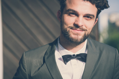 handsome hipster modern elegant manの写真素材