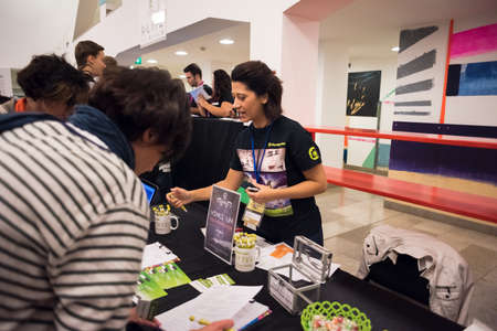 MILAN, ITALY - SEPTEMBER 25: Creative Day in Milan, Italy on September, 25 2014. Creative Day is an important italian event, sponsored by adobe, about creativity organized by inside trainingのeditorial素材